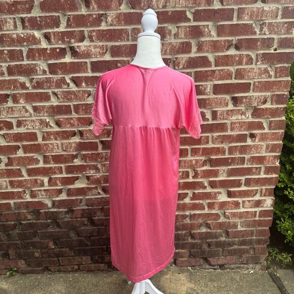 Vintage Henson Kickernick Nightgown Chemise Pink Lace Details Women’s Size Small - Picture 2 of 7